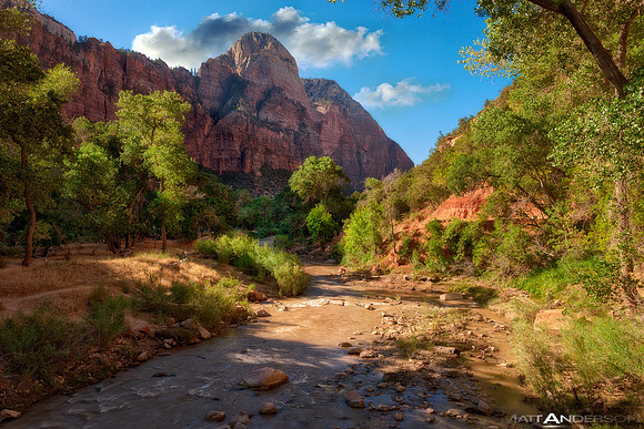 Meandering Virgin River, Zion National Park