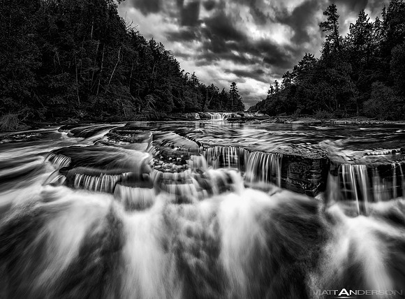 Manabezho Falls #1 in BW