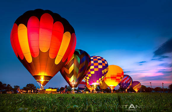 Hot Air Balloon Night Lights by Matt Anderson