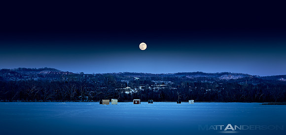 Moonrise over Onalaska by Matt Anderson
