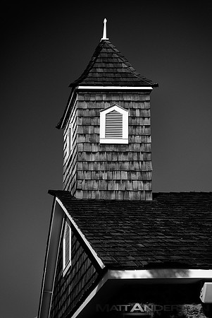 Keawala'i Church Steeple in Black and White by Matt Anderson