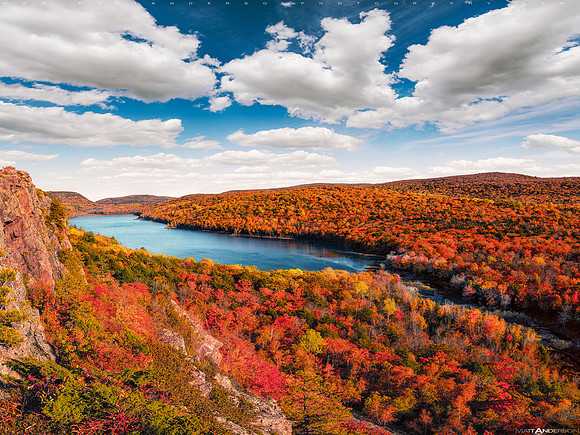 Lake of the Clouds in Fall Colors