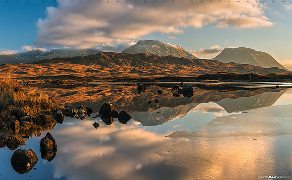 Lochan na h-Achlaise Reflections Panoramic #1