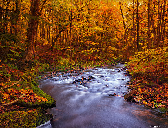 Rock River Cascades in Fall 2560px
