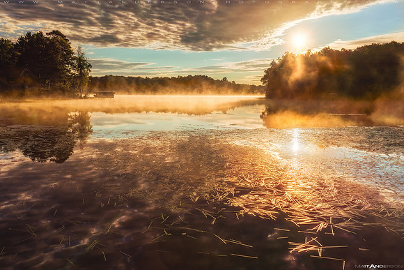 Sunrise on Lower Sugarbush Lake 2560px