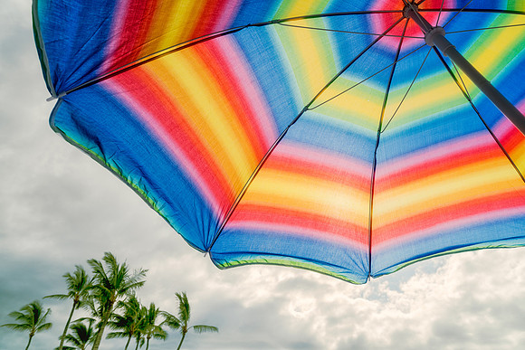 Kukio Beach Umbrella #3_Getty_MAnderson