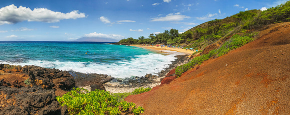 Little Beach Makena Beach Maui Pano  #2 Matt Anderson Getty