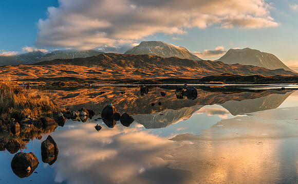 Lochan na h-Achlaise Reflections Panoramic #1 crop