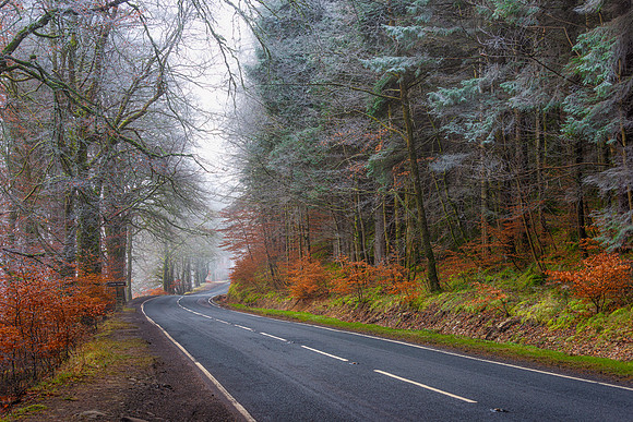 Road around Loch Oich in Fall Getty