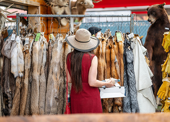 Animal Fur Woman Shopping