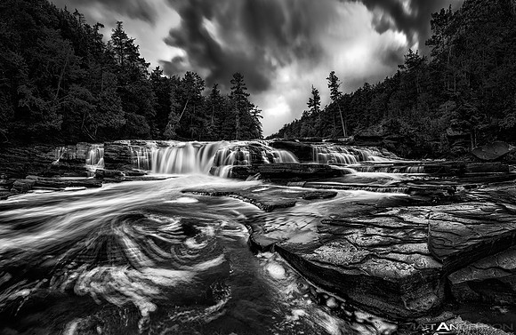 Manido Falls #1 in BW