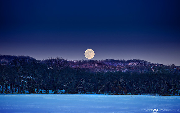 Moonrise Over Onalaska #2 by matt anderson